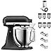Produktbild Kitchen aid Artisan Küchenmaschine Set mit Gemüseschneider Zusatztrommel-Set und Nudelvorsatz (gusseisen schwarz)