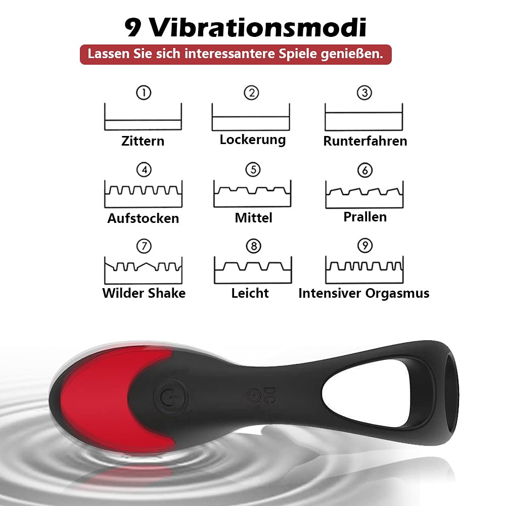 Vibratore a distanza con anello Fur Manner, silenzioso, con telecomando per pene, plug anale per prostata, anello per pene vibrante, plug