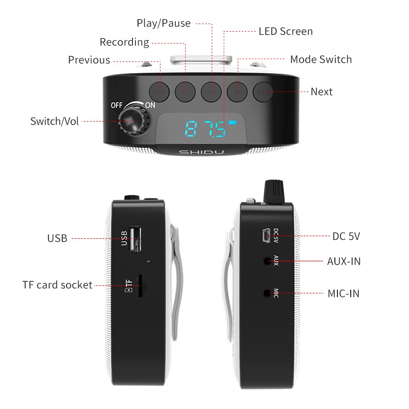 SHIDU M500 Dimensions Diagram