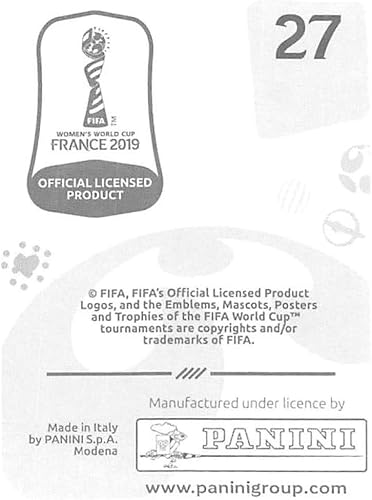 Miniatura 2 de 2019 Panini FIFA Women's World Cup France Album Stickers (Individual Sticker Only) Soccer #27 Wendie Renard France 2 Inch by 2 1/2 Inch Collectible