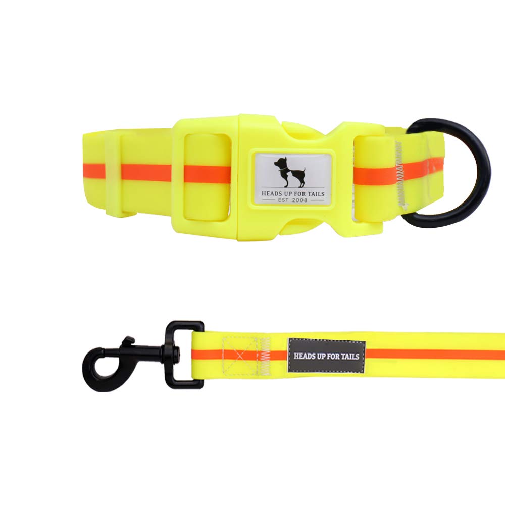 Heads Up for Tails Waterproof Collar & Leash Set for Dogs - Yellow - S (B07T2PVMWC) Amazon Price History, Amazon Price Tracker