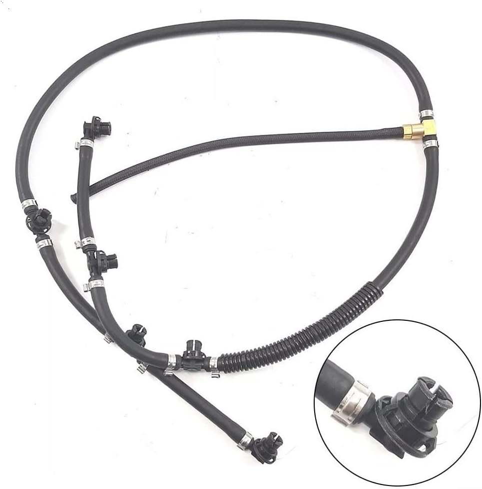 Fuel Return Tube Line Replacement ABS Black Automotive Part for Jeep Grand for WK 3.0 Diesel Engine OEM 5175807AA Direct Fit Replacement