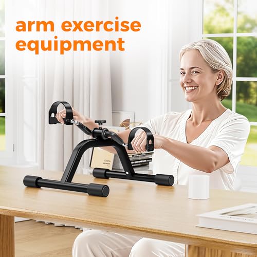 Image of RYGEO Pedal Exerciser Mini Exercise Bike for Leg and Arm Recovery Exercise Lightweight and Portable Floor Bike