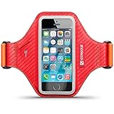 iPhone 5S Case, Shocksock [Reflective] [Red Orange] iPhone 5S Armband Sports Gym Bike Cycle Jogging Armband with Adjustable Elastic - Red & Orange, to fit arm of 27cm/11 inches and above