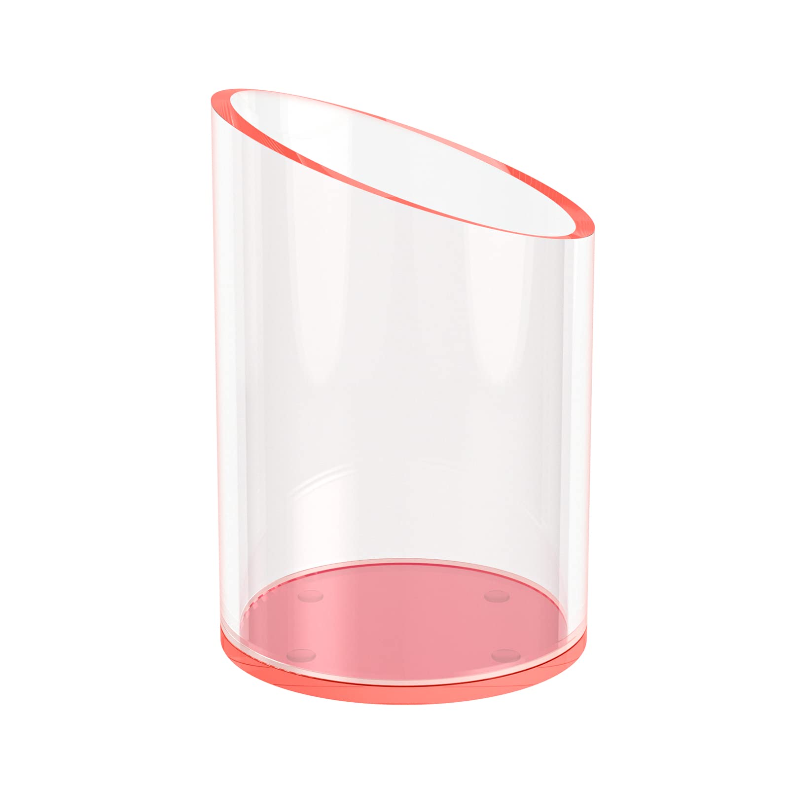 Photo 1 of KOTEMON Pen Holder for Desk Organizer, Acrylic Makeup Brush Organizer Sanitizer Holder Pen and Pencil Holder for Office, Home, School, Neon Pink