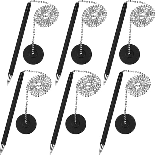 Outus 6 Pcs Clipboard Pens with Chain Reception Secure Pen