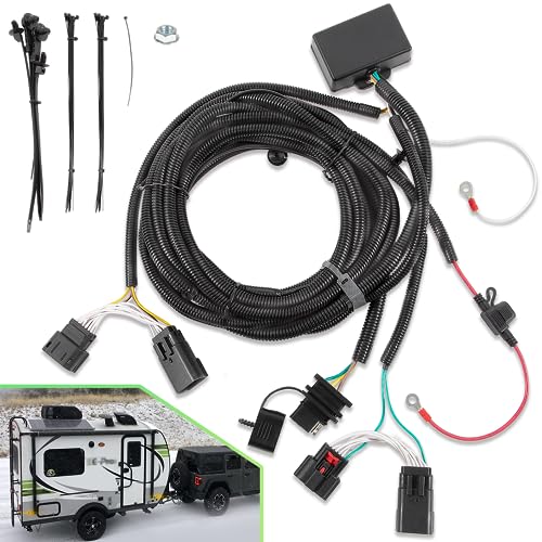 LAIKOU 4-Pin Trailer Wiring Harness for Jeep Wrangler JL JLU 2018-2026