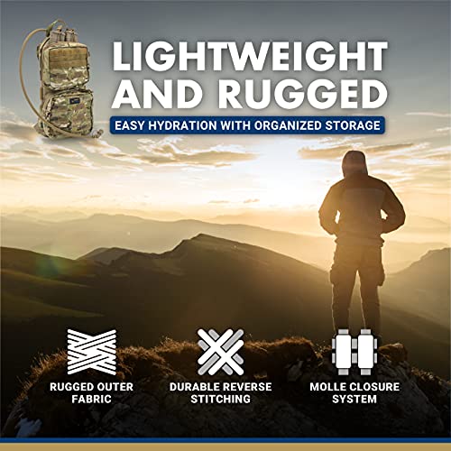 T3 100Oz Reload Hydration Backpack, Military Water Backpack For 100-Ounce Hydration Bladder, Heavy-Duty Outdoor Hydration Backpack For Hiking And Hunting Multicam #TOP1
