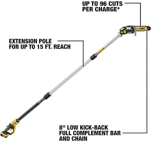 Miniatura 4 de Sierra de poste de iones de litio DCPS620B 20V MAX XR (solo herramienta), repuesto para DeWalt OEM