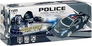 جيني لعبة سيارة روبوت من بوليس ترانسفورم - اسود