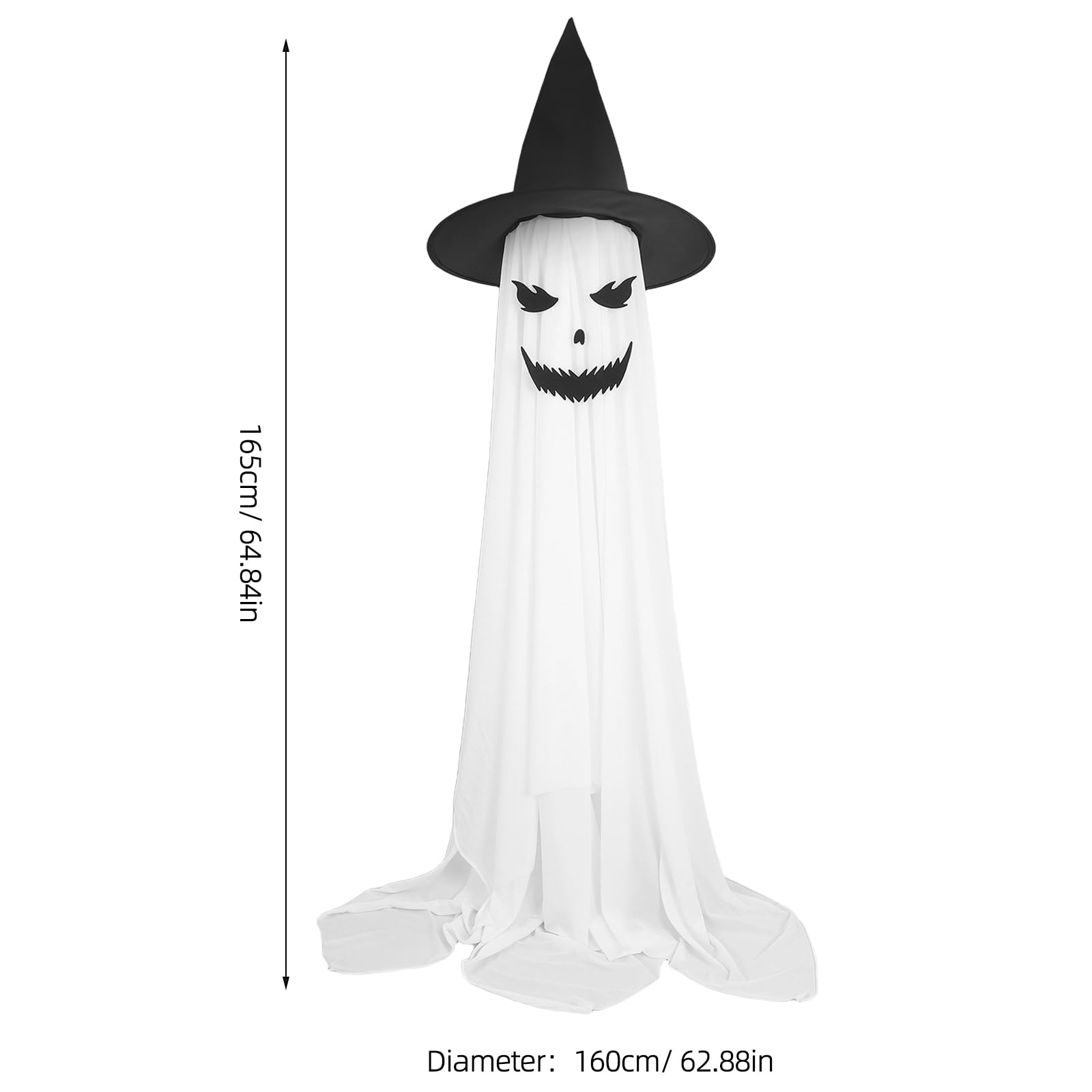 Dekoracja na ganku z duchami na Halloween Upiorne dekoracje na zewnątrz Świecące stojące duchy Ogród na Halloween Straszne dekoracje na trawniku
