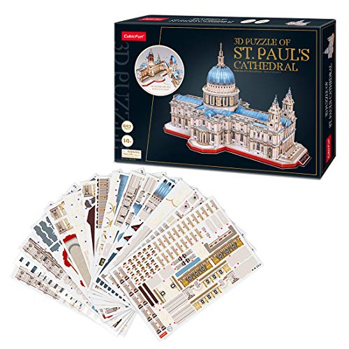 Cubicfun 3D Puzzles Moveable Architecture Model Large Saint Paul's Cathedral Puzzles For Adults Children, Building Model Kits Craft Toys, 643 Pieces #TOP7