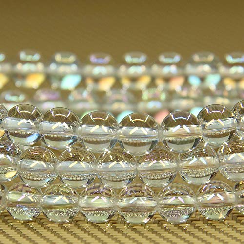 Image of Handmade Gem Semi Precious Gemstone 6mm Round Beads Stretch Bracelet 7 inch Unisex