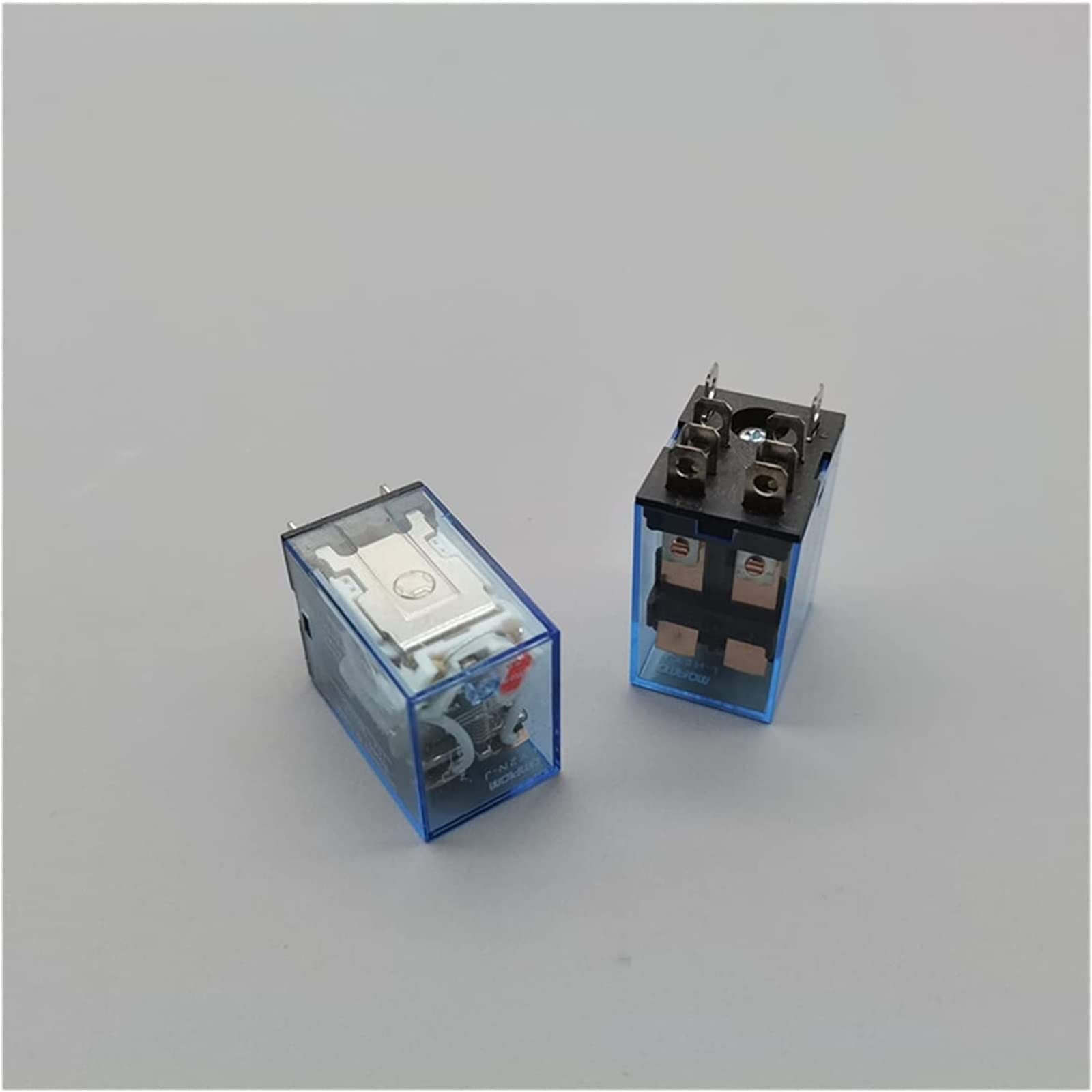 Relé 1 Uds Hh62p relé electromagnético en miniatura 10A bobina de 8 pines DPDT, Hhc68a-2z con Base enchufe DC12V, 24V AC220V(Ac220,Base)