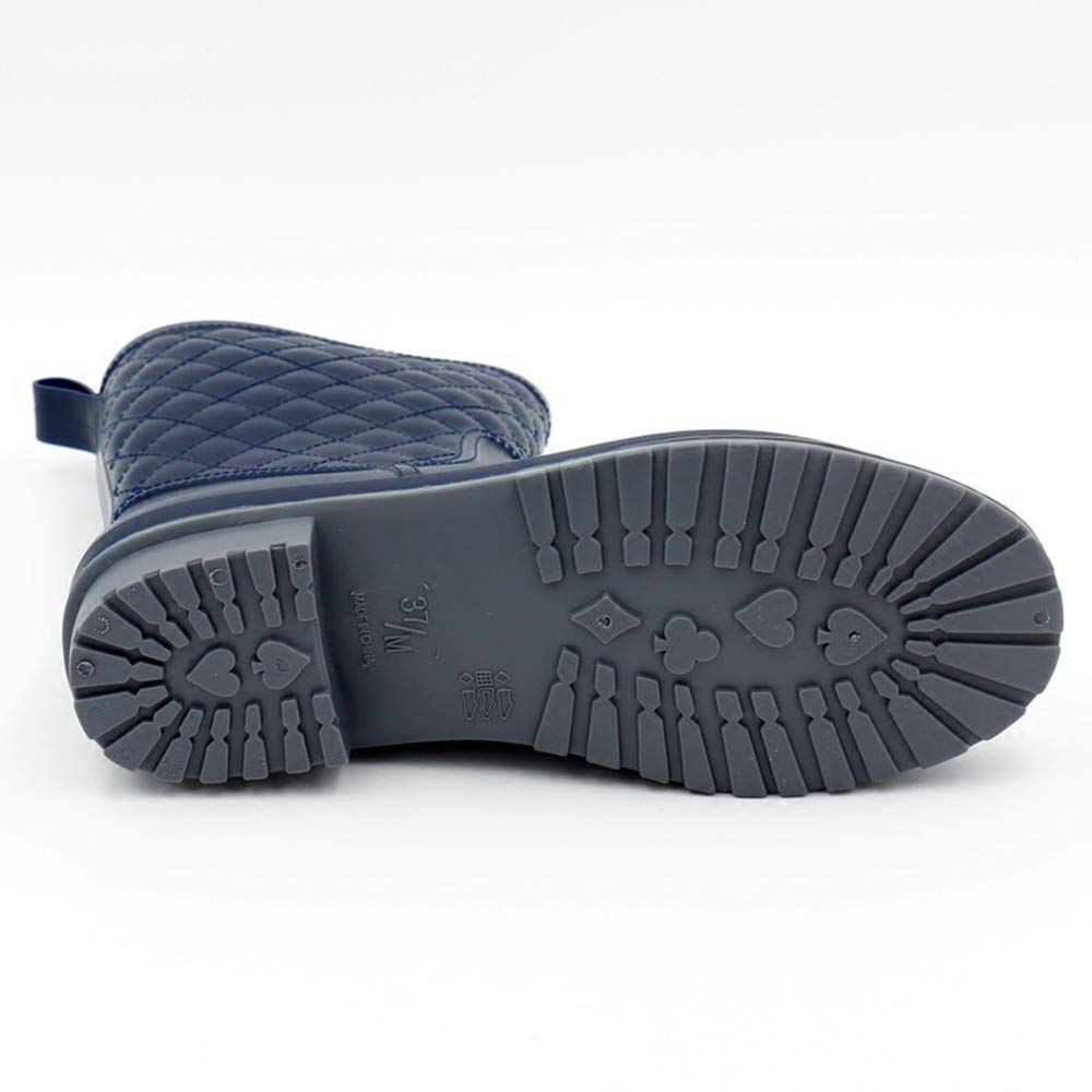 Bota Agua Mujer Jardín Trabajo Lluvia Botas Antideslizante Wellington Boots Azul 39