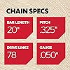 Oregon H78 ControlCut Chainsaw Chain for 20-Inch Bar – 78 Drive Links, Replacement Low-Kickback Chainsaw & Bar and Chain Oil for Chainsaws, 1 Gallon Bottle (128 fl.oz / 4500 ml) (54-059) #3