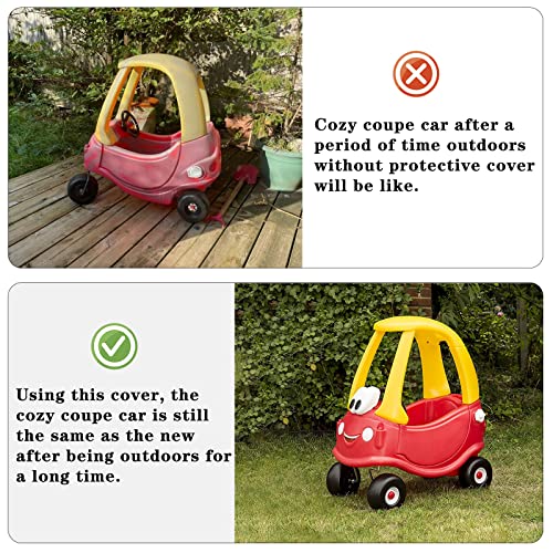 Image of Waterproof Cover for Cozy Coupe Truck Ride-On Car, Toddler Car Push and Buggy Cover Outdoor Sun, Dust, Snow Protection (Only Use for Cozy Coupe) (Pack of 2)