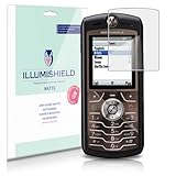 ILLUMISHIELD Matte Screen Protector Compatible with Motorola SLVR L7 (3-Pack) Anti-Glare Shield Anti-Bubble and Anti-Fingerprint PET Film