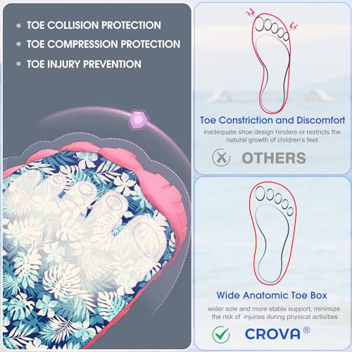 Image of Built-in Heel Grips Water Shoes for Kids Girls Boys Hiking Wide Barefoot Swim Beach Pool Big Kid