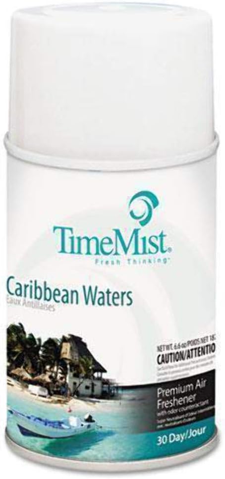 Premium Metered Air Freshener Refills - Caribbean Waters - 7.1 oz (1 Unit) 1042756 - Lasts Up To 30 Days and Neutralizes Tough Unwanted Odors