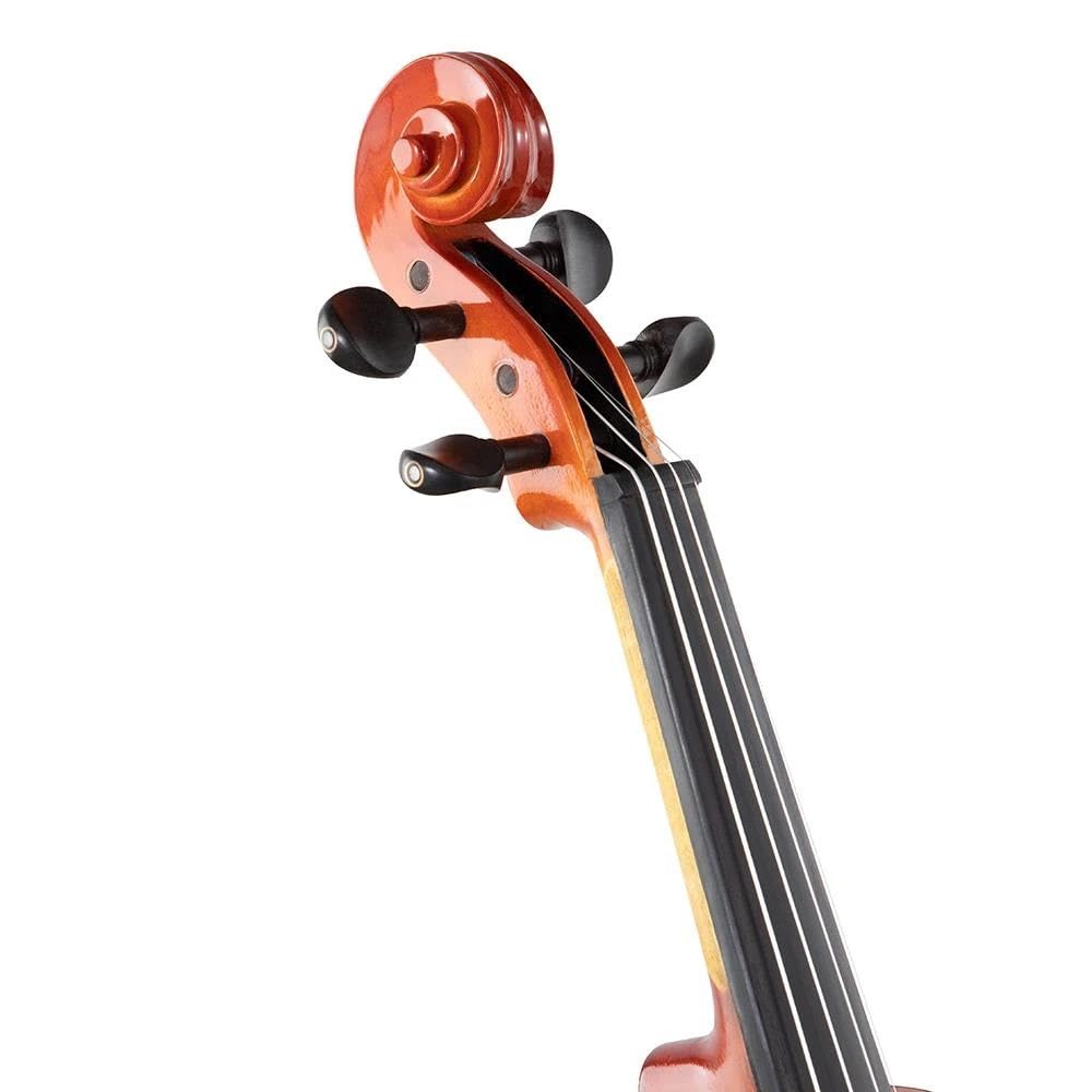 Violín Artesanal Rojo Violín Principiantes | Diseño floral pintado a mano; accesorios incluidos.(4-4)