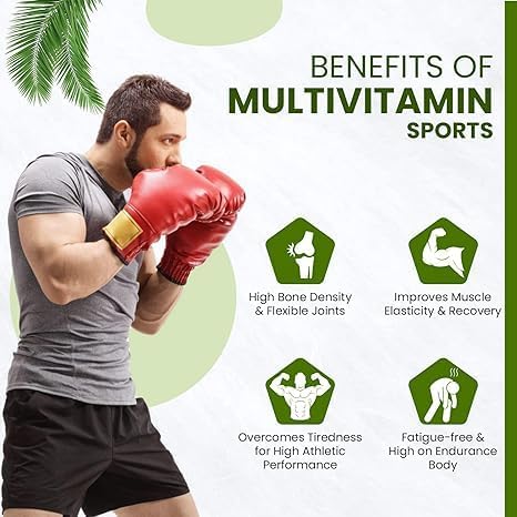 Miniatura 5 de Deportes multivitamínicos con más de 60 nutrientes  Vitamina B1, B2, B3, B5, B6, B12, A, E, C, D, K, biotina, calcio, zinc  Bueno para el cuidado