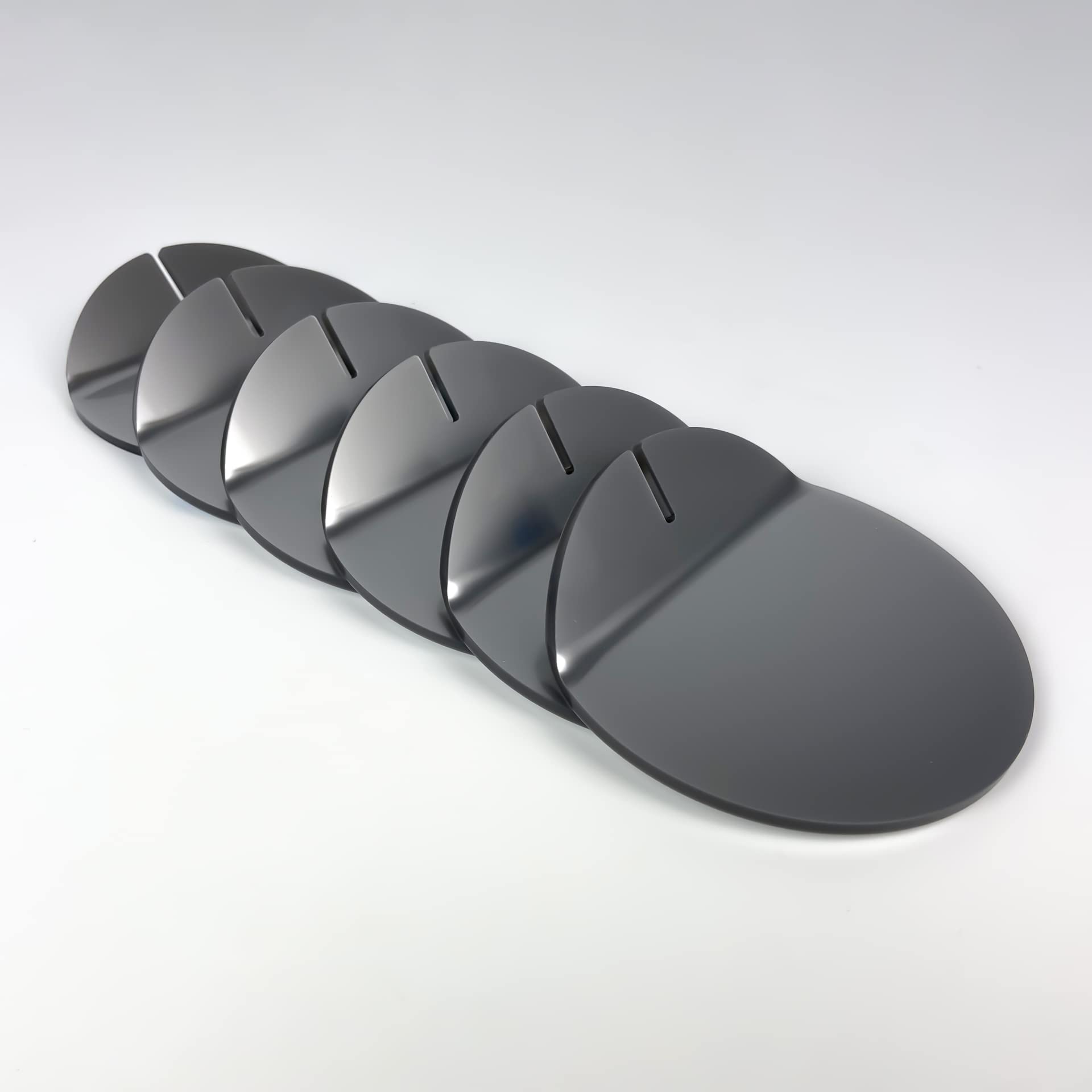 IKONA, Poggia Posate da Tavolo in Plexiglass/Appoggio Posate da Tavola, Set 6 pz, Design Elegante e Funzionale, Idea Regalo Elegante per Mise En Place, Colore Argento, Small - Ø 11 cm, Made in Italy