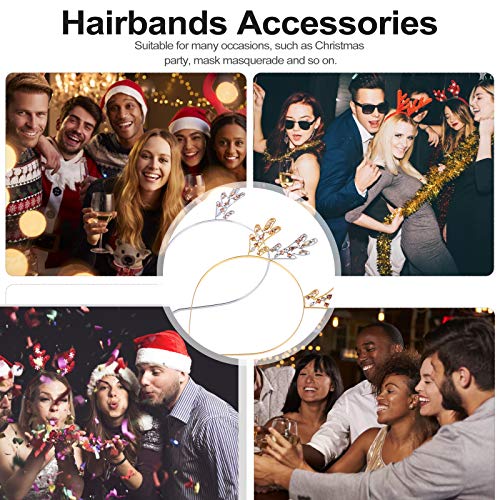Beaupretty 2 unidades de metal de rena chifres de natal bandas de cabelo da moda acessórios