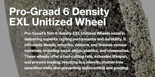Image of EXL Unitized Wheel, Aluminum Oxide, 6 inch Diameter x 1 /8 inch Wide x 1 /2 inch Arbor, 6A Medium | 27974 | (Pack of 1)