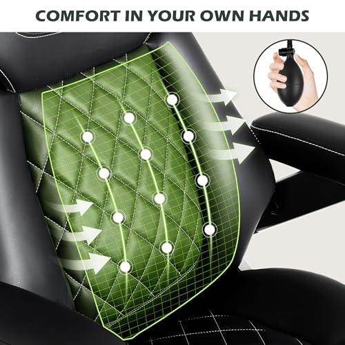 650lbs Big and Tall Ergonomic Office Chair with Thick Cushion, Adjustable Lumbar Support, and Extra Wide Design