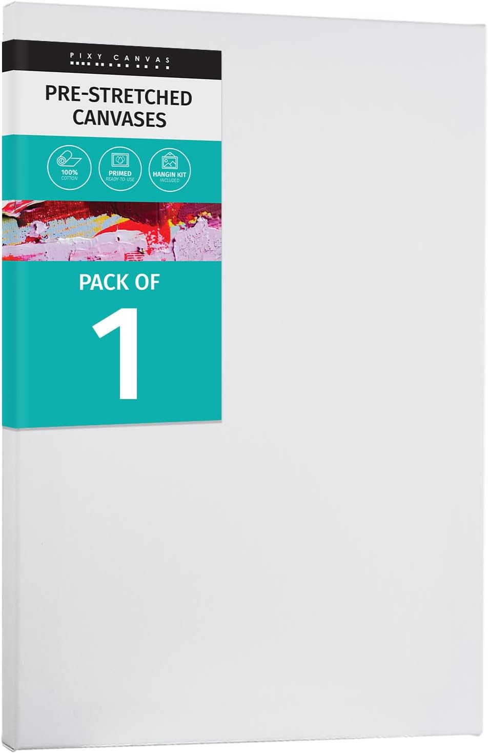 PIXY CANVAS Value Pack of 1 Stretched Canvas 26x28 inch, 3/4 (0.75) inch deep for Your Paintings/Artwork/Wall Art/Wall Decor (Pack of 1 Canvas, 26 x 28 inch, Portrait)