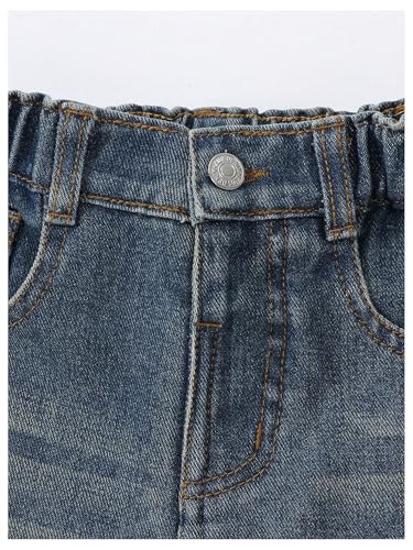 WDIRARA Toddler Girl's Bow Flare Jeans High Waisted Bell Bottom Denim Pants3