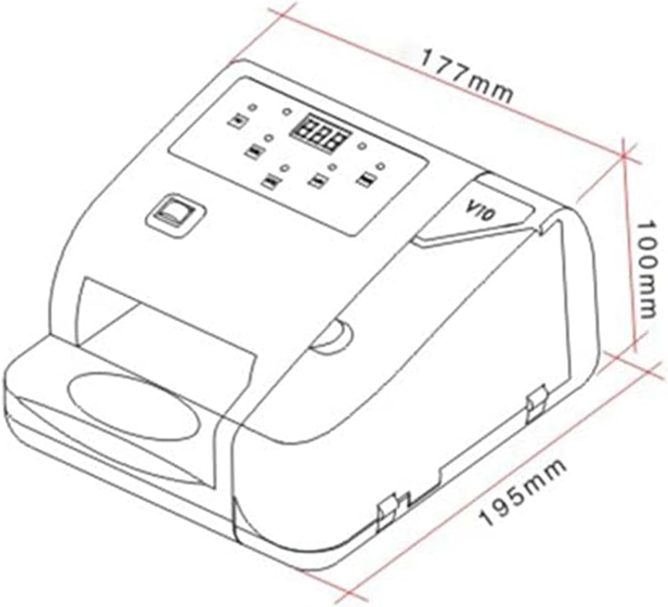 Mini contatore banconote ad alta velocità con rilevatore di banconote false, conta fino a 600 banconote/min, conteggio contanti portatile per ufficio e affari