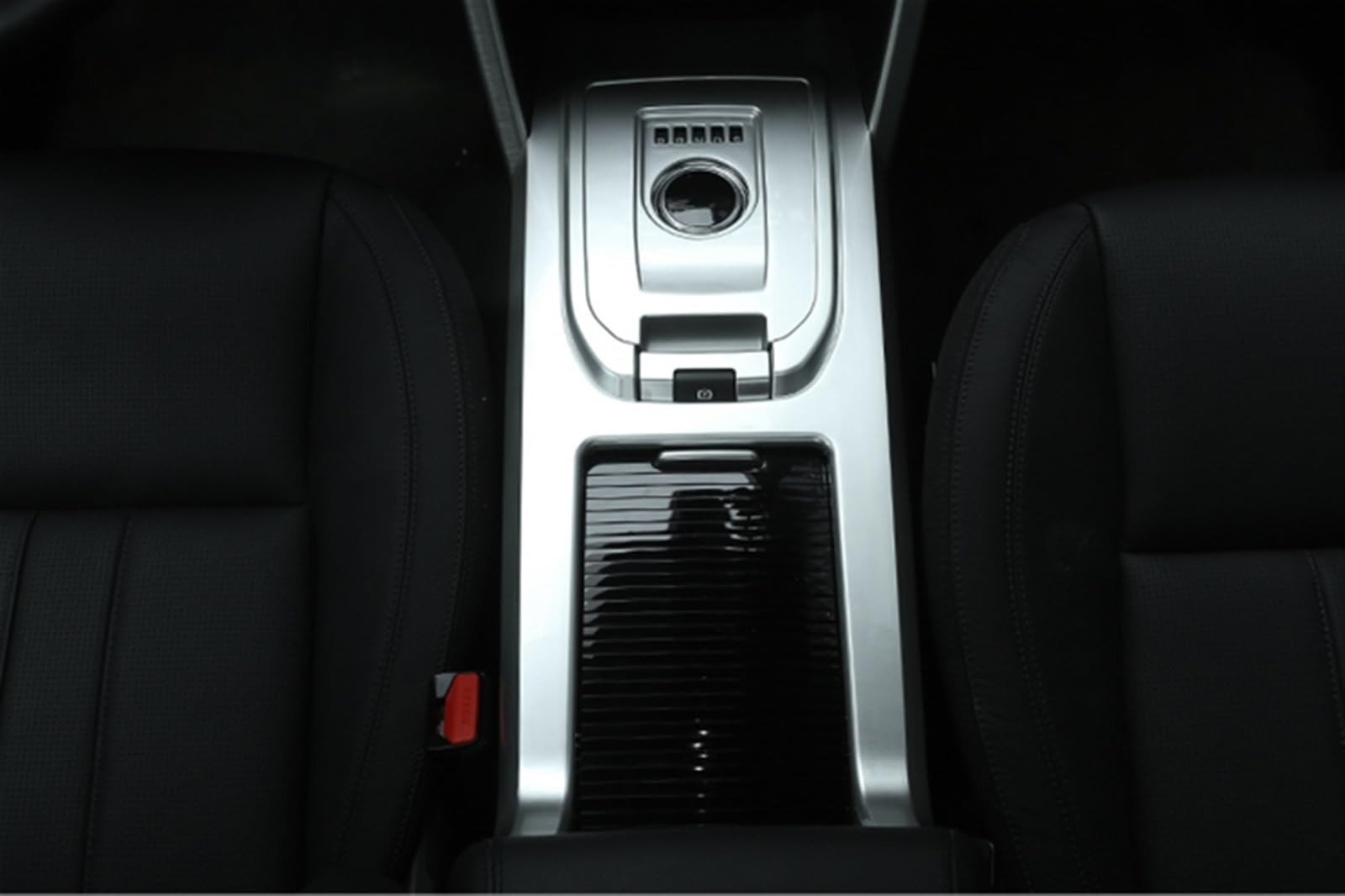 Komponenten 1 Stück Kohlefaser-Mittelkonsolen-Getriebegehäuse-Abdeckungsverkleidung Für Land Rover Für Discovery Sport 2015-2020 Auto Zubehör(Silver)