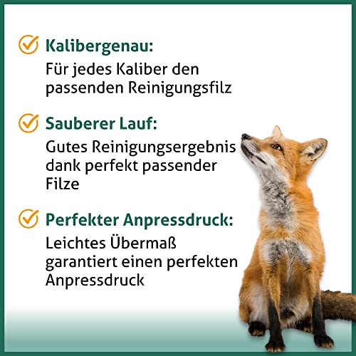 niebling Filz-Laufreiniger Filzreiniger Laufreiniger zur Waffenpflege für Pistole Revolver Büchsen Gewehre Flinten (alle… – Bild 3