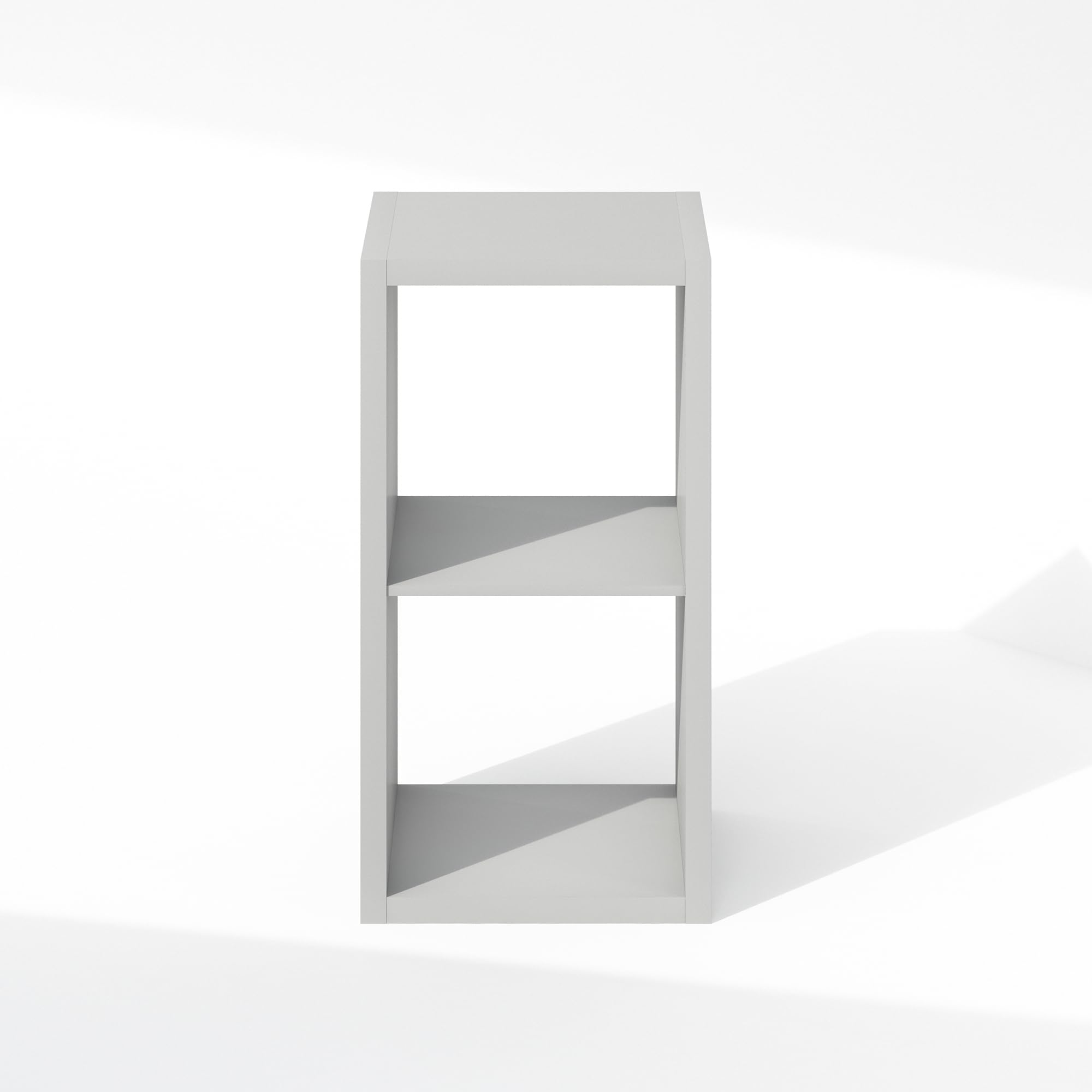 Furinno Cubic Scaffale Organizzatore Multiuso Aperto per Abbigliamento e Armadio, 2 Cubi, Grigio Chiaro