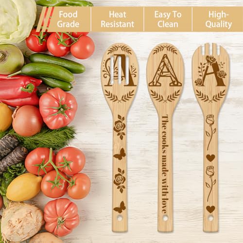 Cuillères en bois gravées fleuries pour sublimer vos repas - 5