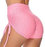 🩳 【Flexible】 Estos pantalones cortos hechos de material elástico en 4 direcciones ofrecen total libertad de movimiento mientras mantienen su forma y elasticidad. La cintura alta no se enrolla y forma una gran figura femenina. Puntos de viñeta