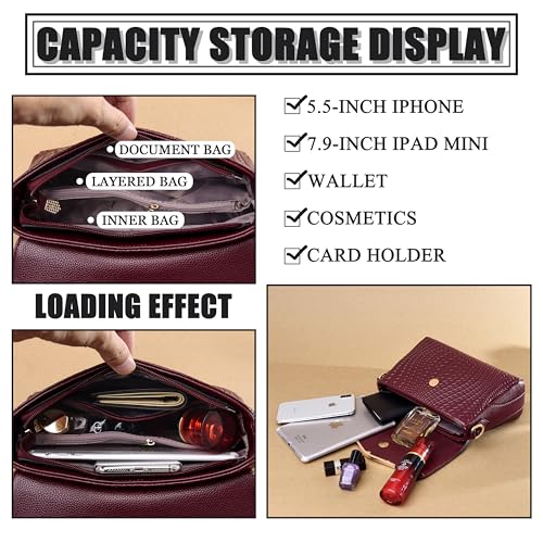 Crossbody Bag for Women Shoulder Handbags with Magnetic Closure Lightweight Underarm Purse4