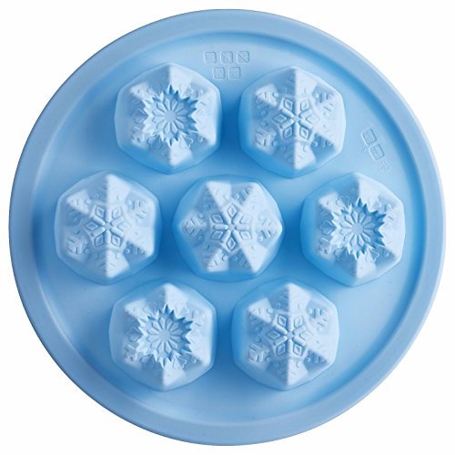 Trudeau Structure 7 Cup Holiday Snowflake Silicone Cupcake Pan / Muffin Mold