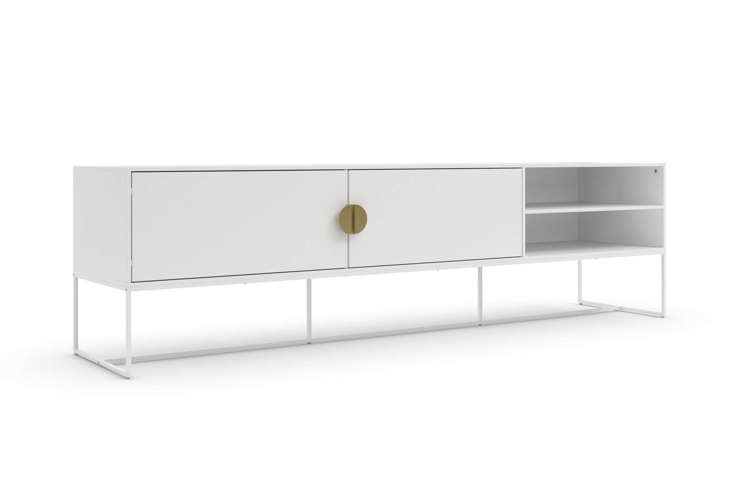 Dorel Home Asia Cabinet Lowboard in White, 40x180x50cm (DxWxH)