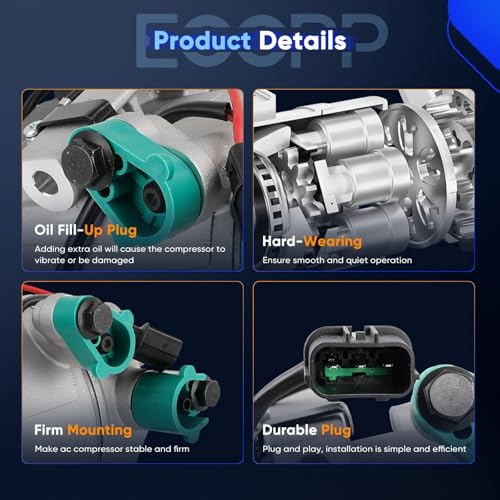 Image of ECCPP A /C Compressor Fit for Hyundai Elantra 2.0L 2017-2020 | AC Compressor with Clutch Strong Cooling