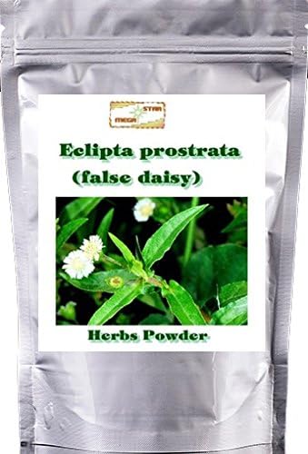 Mega Star : 100g. False Daisy Powder 100% Natural Tea Herbs (Eclipta Alba, Eclipta Prostrata, Bhringraj)