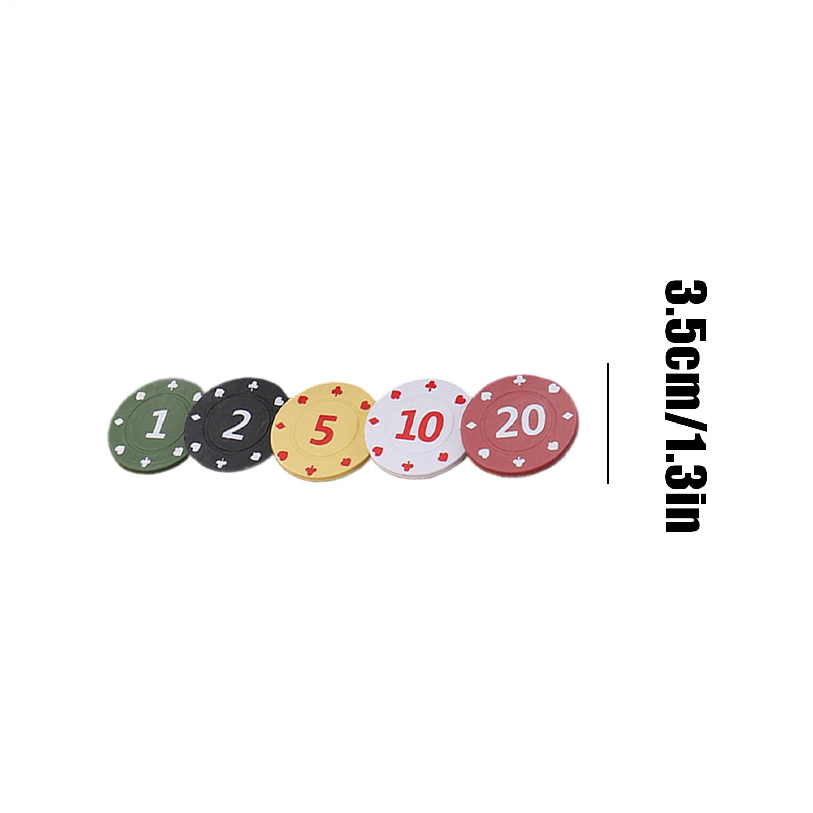 Chip da poker con denominazioni – Forniture numerate con custodia – | Display per fiches da poker | per la notte domestica, tornei, feste, vacanze, compleanni, uffici, stanze, riunioni di famigli