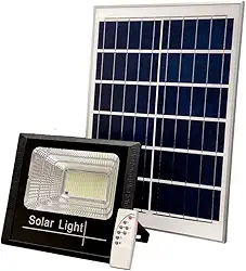 Refletor Holofote Ultra Led Solar 200w 6000K + Placa Solar + Controle Prova D´água, instalação fácil, Aréa Externa e interna