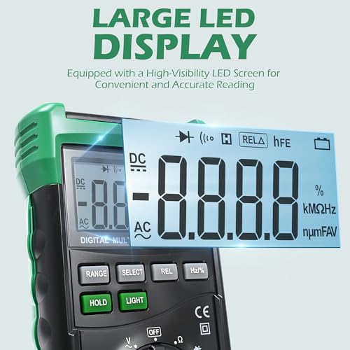 Image of MS8268 Digital Multimeter, Auto /Manual Range, AC /DC Ammeter Voltmeter, Professional 5 in 1 Electrical Tester with Test Leads & Multifunctional Socket