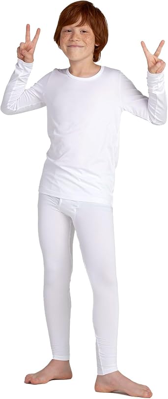 LAPASA Boys Thermal Underwear Set Fleece Lined Long John Base Layer Top & Bottom Ski Winter Extreme Cold B03