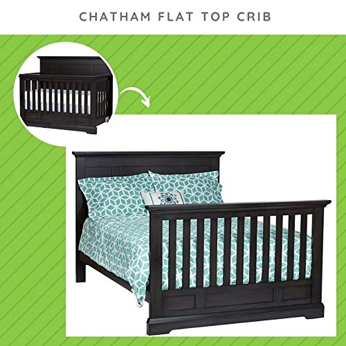 Image of Full-Size Conversion Kit Bed Rails for Munire & Echelon Convertible Cribs - Solid Wood Rail - Toddler and Adult Bed Rail for Full-Size Beds - Essential Nursery & Baby Furniture (Slate /Grpahite)