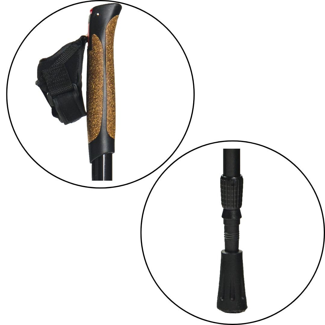 BungyPump Slimline - Bastoni da allenamento Nordic Walking con 4 kg di resistenza e sospensioni (95-135 cm), per allenamento quotidiano e riabilitazione, con cinturino da polso e piedini in gomma