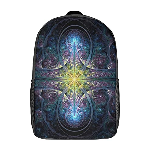 Sac d'école de mode pour adolescents ergonomique et spacieux motif fractal
